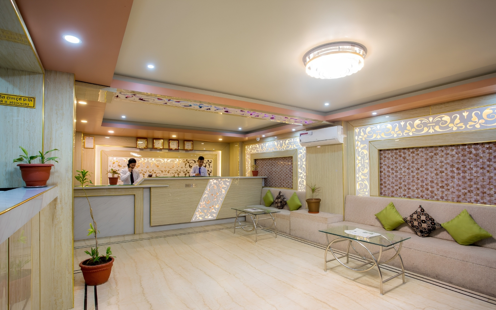 Hotel New Anand reception lobby